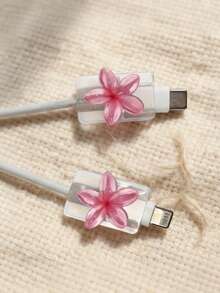 2pcs Deep Pink Plumeria
