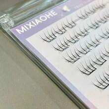 MIXIAOHE Korean Girl Group Style Self-Adhesive False Eyelashes, No Glue Needed, C-Curl Structure. Equipped With Transparent Adhesive Strip, 9-12mm Length, Perfect For Beginners' Daily Makeup Use. - View 6