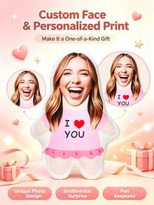 DIY Personalized Photo Pillow Custom Shaped Pillow Cushion Pet Commemoration Parent-Child Couple Children's Toy Gift Home Decoration - 3 - View 6