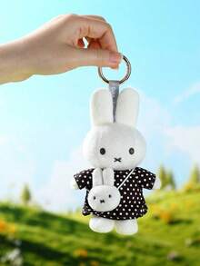 Miffy 毛絨吊飾娃娃，經典 Miffy 兔子設計，柔軟可愛，可裝飾包包與鑰匙圈，溫馨生日紀念禮物 - 彩色 - 查看 7