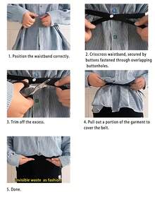 Adjustable Hem And Waist Cincher Tool Set, Suitable For T-Shirts, Knits, Dresses, Hoodies - No-Sew Invisible Hem Shortener And Waist Cincher For Pants, Shirts, Blouses - Multicolor - View 3