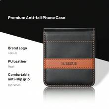 RFID Blocking Faux Leather Wallet Case For SamsungGalaxy Z Flip 8 7 7FE 6 5 4 3 5G With Card Holder Kickstand Flip Cover Phone Wallet Bag - Black - View 9
