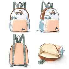 Embroidered Customization, Personalized Your Name, Cute Backpack, Car-Shaped Backpack, Multi-Functional Fashion Casual Travel Bag, Multi-Purpose Canvas Storage Bag - Multicolor - View 6