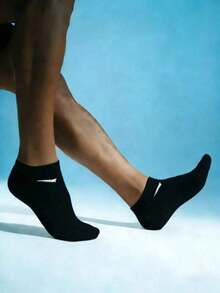 6/9/15 Pairs Unisex Socks, Sports Socks, White/Black/Grey Short Socks, Invisible Socks, Solid Color Minimalist Fashion, Suitable For Daily Casual Wear - Multicolor - View 3