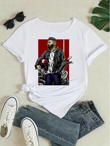 Women T-Shirts - 白色 - 查看 4