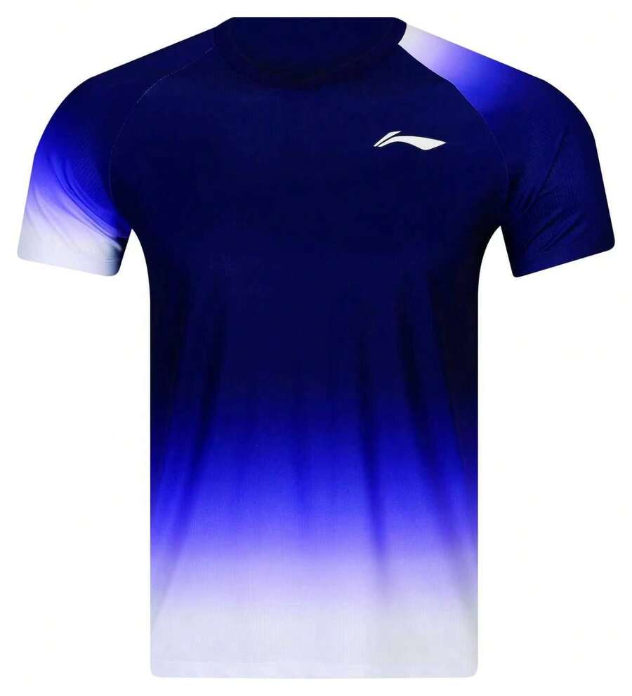LI-NING Unisex Gradient Badminton Pickleball Jersey AAYW061 - Sailor Blue - View 1