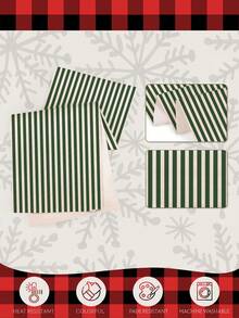 1pc,Minimalist Striped Table Runner,Protective Cover,Rectangular Tablecloth,Washable,Suitable For Home Dinner,Coffee Table,Kitchen And Dining Room Decor,Table Decor Party And Scene Decoration,Home Decor,Outdoor Patio Table Runner Decor,Entryway Decor,Fireplace Decor - Olive Green - View 8