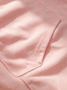 Streetwear Style Plus-Size Crew Neck Sweatshirt With "Withlove" Letter Print And Unique Slogan Pattern, Perfect For Vacations, Trips, And The Beach. - Flesh Pink - View 5