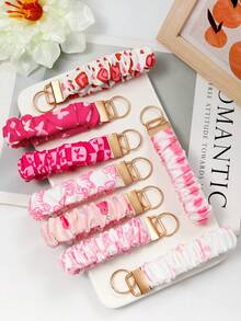 Sweet Women's Daily Gift Elastic Wrist Key Chain, Multi-Purpose Key Holder And Bag Charm, Suitable For Keys, Phones, ID Badges, Perfect For Holiday Gifts - Multicolor - View 7