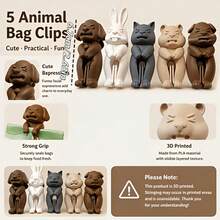 Cute Animal Shaped Snack Sealing Clips, Suitable For Home Kitchen Snack Bags, Moisture-Proof Fresh-Keeping Sealing Clips, Practical Creative Home Gift, Give To Friends, Multi-Functional Moisture-Proof Fresh-Keeping Snack Sealing Device - Multicolor - View 6