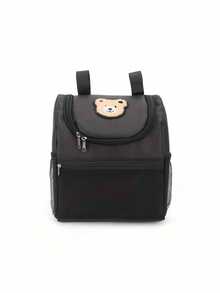 1 buah Tas Penyimpanan Kereta Bayi dengan Patch Beruang Lucu, Keranjang Penyimpanan Popok Multifungsi, Kapasitas Besar, Perlengkapan Penting untuk Para Ibu - MultiWarna - View 2