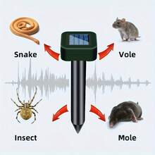 2 buah Pengusir Hewan Ultrasonik Bertenaga Surya IP44, Dengan Sensor Gerak - Cocok untuk Kucing, Anjing, Tupai, Rakun, Rusa, Ular, Tikus Tanah, Tikus Sawah, Tupai Tanah dan Lainnya - Perlindungan Taman, Halaman, Pengendalian Hama Halaman | Pengusir Bertenaga Surya | Tahan Lama, Pengusir Hewan Bertenaga Surya dengan Teknologi Ultrasonik - beraneka warna - View 2