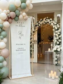 Custom Welcome Banner Personalized Name Date Party Entrance Decoration Themed Party Entrance Decoration - Multicolor - View 2