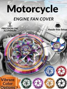 CNC Processed Aluminum Alloy Rotating Fan Cover, Engine Radiator Guard And Frame Hole Cover, Polished Heat-Resistant Cooler Fins Decorative Modification Accessories, Personalized Motorcycle Modification Parts, Suitable For VESPA150, Scooter, Qoge I125, Other Motorcycles - A - View 10