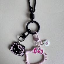 SANRIO 1pc KT Cat Hollow Kitten Paw Pendant, Cute Fashion Car Keychain, Best Gift For Girlfriend And Couples, Suitable For Daily Use, Valentine's Day And Friendship Gifts - A - View 8