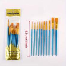 10pcs Multi-Function Nylon Bristle Art Paint Brush Set, Watercolor, Gouache, Liner Brushes - Sets - View 6