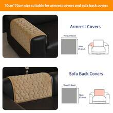 SANMOSPIN 1pc Solid Color Plush Sofa Cover, Quilted Thickened Machine Washable & Hand Washable, Pet-Friendly Non-Slip Protective Sofa Cover, Soft & Comfortable Polyester Material, Suitable For Living Room, Bedroom, Office - Multicolor - View 25