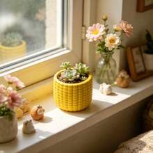 Creative Corn Potted Plant Small Flower Pot Succulent Planter Decor Also Can Be Used As Pen Holder Makeup Brush Holder Storage Container - B - View 5