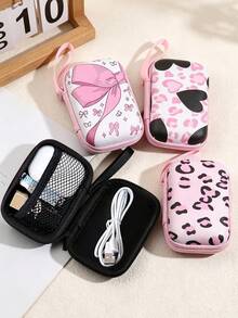 2026 New Creative Earphone Data Cable Charger Storage Bag Earphone Storage Box Anti Drop Zipper Bag Cartoon Creative - Multicolor - View 1