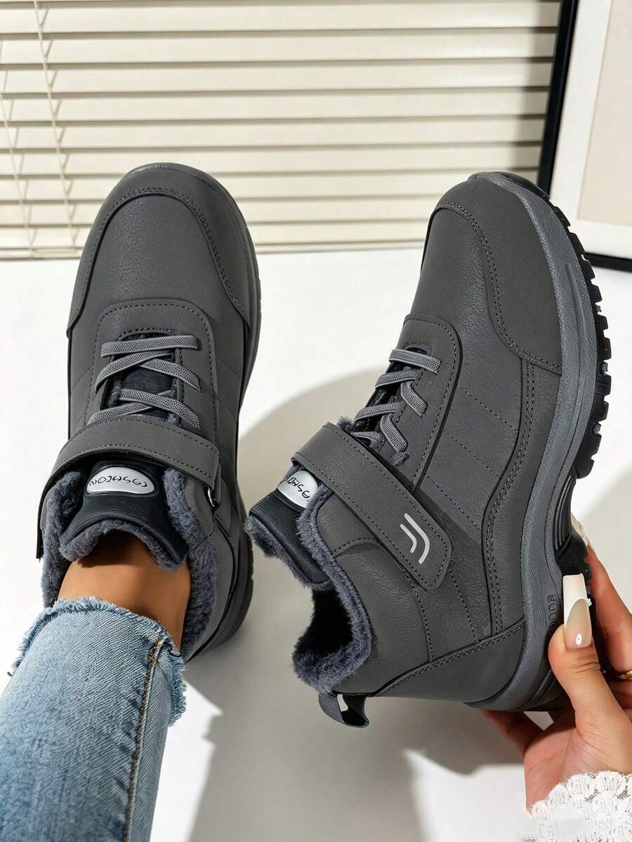 FZY New Winter Ladies' Thick Plush Snow Boots, Suitable For Winter Outings And Outdoor Activities. Fashionable Winter Nude Boots That Are Versatile.