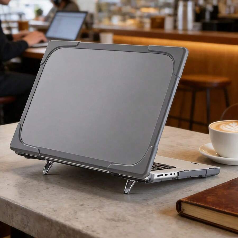 Stand Cover For MacBook Pro 14 M5 Pro Max Hard Shell For 2026 Model A3426 A3427 Protective Cover With Bracket Bottom Shell For MacBook Pro 14 Case M1 M2 M3 M4 M5 A2442 A2779 A2918 A2992 A3112 A3185 A3401 A3434