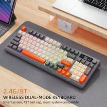 ATTACK SHARK Wireless Bluetooth Dual-Mode Mechanical Feel Keyboard With PBT Keycaps, Display Screen And Knob Gaming Keyboard - View 14