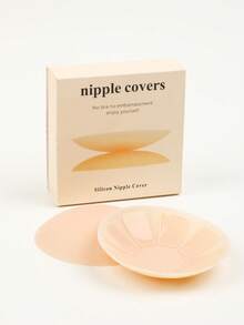 2/4pcs 8cm Petal Air Vent Nipple Covers With Storage Box, Smooth No Bra Pads For Backless Dresses And Party Wear - Multicolor - View 5
