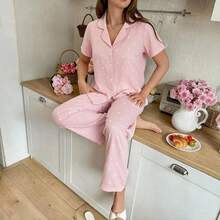 Milan-Patterned Pajama Set – Designed For Those Seeking A Blend Of Elegance And Comfort, This Pajama Set... - White - View 3