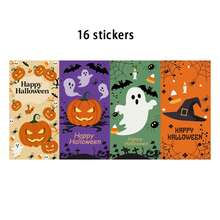 16 buah Stiker Segel Bertema Halloween, Ukuran Besar untuk Kemasan Kotak Hadiah DIY, Stiker Dekorasi Hadiah Pesta Halloween - MultiWarna - View 8