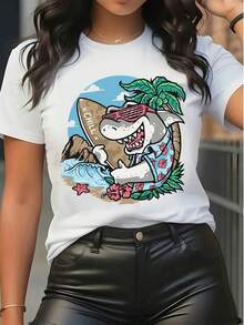 Women T-Shirts - 白色 - 查看 6