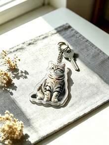 1/2 Pcs Custom Pet Photo Keychain, Custom Acrylic Key Chain, Personalized Bag Charm, Handbag Pendant, Gift For Pet Lovers - Multicolor - View 4