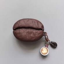 1pc Coffee Bean Earphone Protective Case, Suitable For Pod 4/Pro 3 Protective Case, Wireless Bluetooth Earphone Protective Case, With Cappuccino And Coffee Bean Pendant. - Multicolor - View 1