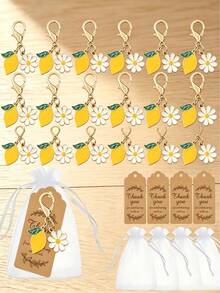 30pcs Flower Keychain Party Favors Wedding Gifts Bulk Keyring Pendant, Suitable For Guests, Baptism Ceremony, Bridal Shower - View 4
