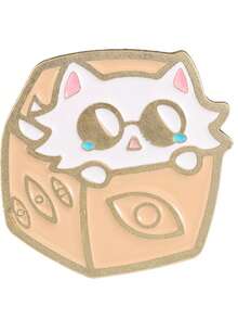 1pc Cute Fashion Cat Glasses Enamel Brooch, Lapel Pin For Clothes And Backpack, Unisex Daily Accessory, Holiday Gift - Multicolor - View 9