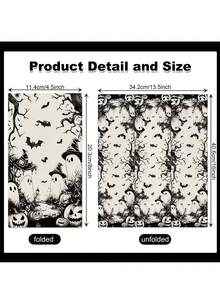 20pcs/1pc Halloween Ghost-Patterned Napkins-Featuring Ghost, Bat, And Pumpkin Designs; Perfect For Retro-Themed Parties, Halloween Gatherings, Spooky-Themed Nights, "Trick-Or-Treating," And Other Celebrations. - One Size Fits All - View 3