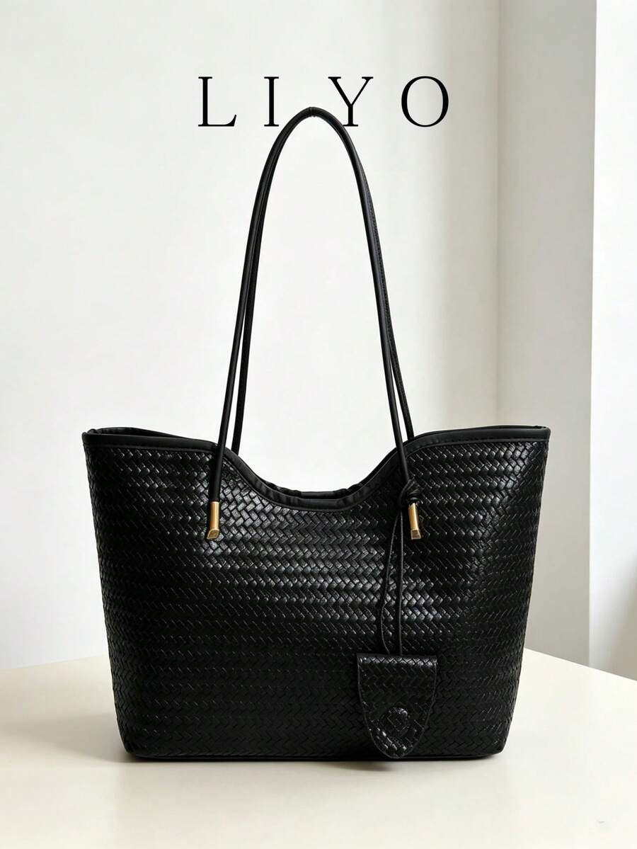 Minimalist Large Capacity Women's Tote Bag, Simple Versatile Commuter Shoulder Bag