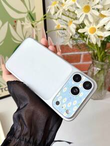 1pc Fresh Blue & White Daisy Print Full Coverage Camera Lens Protector, Anti-Fingerprint 9H Hardness, Compatible With IPhone 18 Pro Max/18 Pro/17 Pro Max/17 Pro, Anti-Oil, Anti-Drop, Anti-Explosion, Bubble-Free, Auto-Adsorption, Easy Installation - Floral - View 7