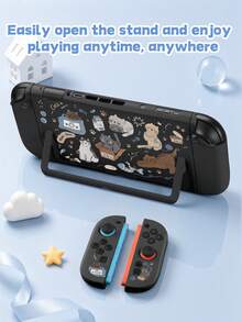 Jemdura, Compatible With Switch 2nd Generation Protective Case (2025), 1pc Cat Line Drawing Switch Game Console Accessory Protective Shell, Compatible With Switch 2 Model, Expandable Kickstand Hard Shell, Best Gift Compatible With Switch Players. - View 8