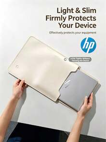 HP Cream Style/Minimalist Laptop Sleeve, Shockproof & Scratch-Resistant, Thin & Snug Fit For Bare Machine Feel, Universal For 14" & 16" Laptops, Convenient For Business Trips & Travel - View 8