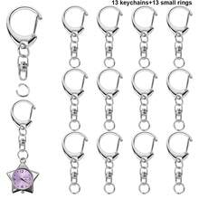 26pcs Multifunctional Alloy Keychain Spring Hooks With Open Connection Rings, Suitable For Creative DIY Keychains, Key Chains, Backpack/Handbag Charms, Key Storage, Jewelry Making DIY, Anniversary/Holiday Gifts (4 Colors Available) - 8C Buckle + Small Circle - View 12