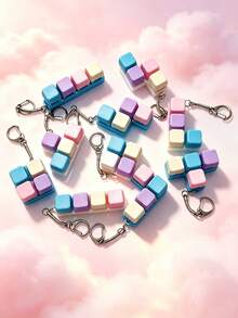 2026 New Creative Stress Relief Keyboard Keychain Pendant – Multiple Colors Available, With Buckle, Suitable For Mechanical Keyboards – Valentine's Day Gift And Fashion Accessory, A Stress Relief Toy With Sound Effect, Stress Reliever And Bright And Beautiful Macaron Colors, Perfect As Party Gift And Giveaway, Suitable For Various Occasions To Give To Friends - Multicolor - View 9