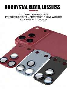 Gorilla Hero 2pcs, Lens Protector Cover [Burgundy Protector Cover] Advanced Adhesive, Smooth And Firm Attachment. Ultra-Clear Transparency, Restoring True Shooting Colors. Matte Surface Delicate And Soft, Waterproof, Anti-Fingerprint, Easy To Clean, Suitable For Daily Travel, Outdoor Creation, Business Office And Other Various Usage Environments. Compatible With IPhone 18promax/18pro And Other Models. - Burgundy - View 2