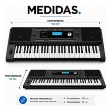 Teclado Musical Roland Ex20a Arranjador 61 Teclas Sensiveis - Preto - Visão 4