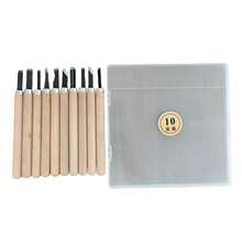 12/10/8/6/5/4/3Pcs Pottery Clay Carving Tools Set Wood Handle High Carbon Steel Chisel Set For Sculpting Crafts Beginners Students - Multicolor - View 12