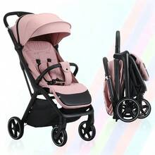 Lightweight Stroller, Portable Stroller, Ideal For Travel, Essential Baby Accessory, Breathable Mesh Fabric, One-Step Folding Stroller - Pink - View 12