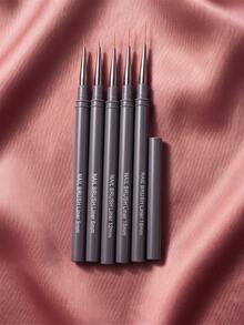 5pcs Nail Liner Brush Set DIY Painting Pattern Striped Pen Size 6/9/12/15/18mm Handle With Cap Nail Art Pen - Multicolor - View 3