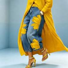 Women Jeans - Yellow - View 7