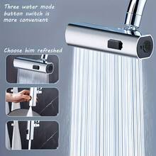 1pc Universal Copper RV Kitchen Faucet With Water-Saving Aerator, 3 Water Modes, Pressurized Extension Tube And Anti-Splash Nozzle - Multicolor - View 2