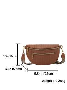 New Wide Strap Waist Bag Fashion Commute Chic One Shoulder Women's Bag Crossbody Bag Versatile Ins Chest Bag - Brown - View 4