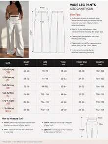 Women's High-Waist Straight Leg Wide Leg Casual Commute Long Pants With Pockets, Fashionable Versatile Quality Back To School Autumn/Winter White - White - View 6